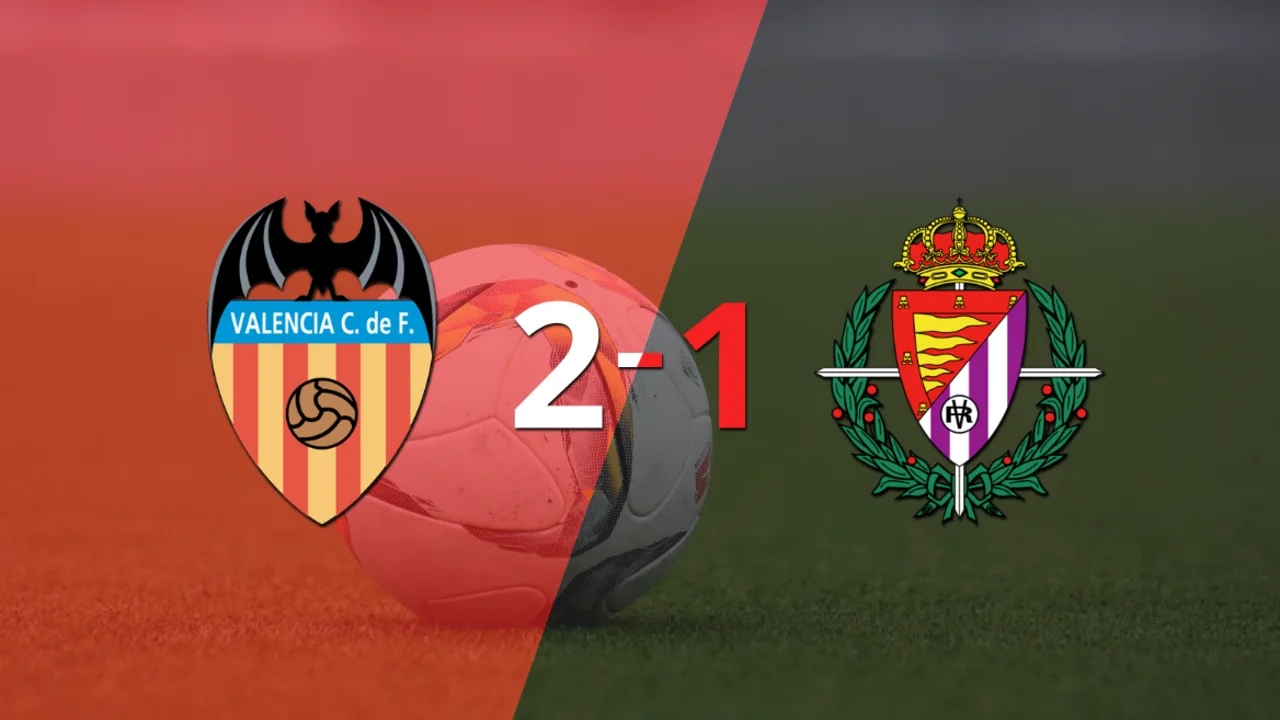 Valencia consiguió una victoria en casa por 2 a 1 ante Valladolid