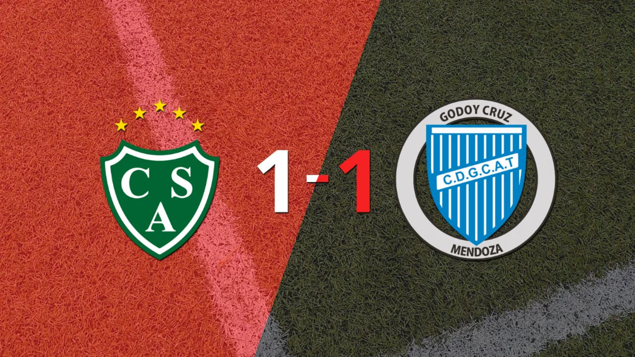 Sarmiento y Godoy Cruz empataron 1 a 1
