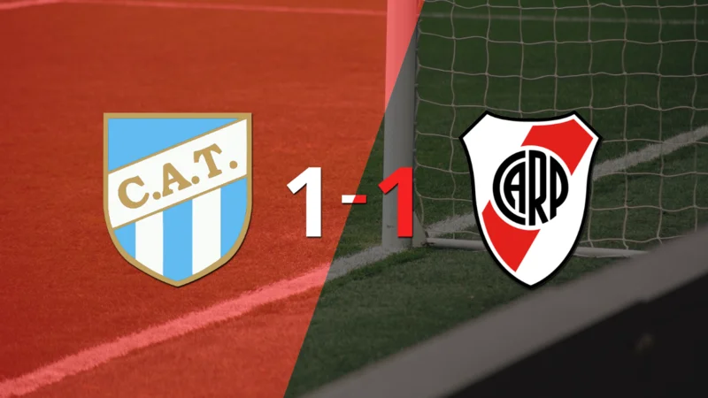 Atlético Tucumán logró sacar el empate de local frente a River Plate