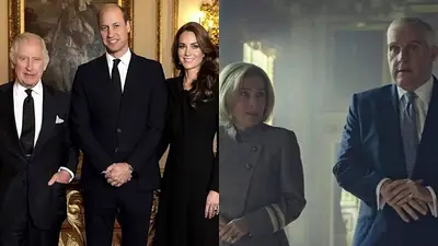 El Rey Carlos, el príncipe William, Kate Middleton y una escena de La gran exclusiva El Rey Carlos, el príncipe William, Kate Middleton y una escena de La gran exclusiva