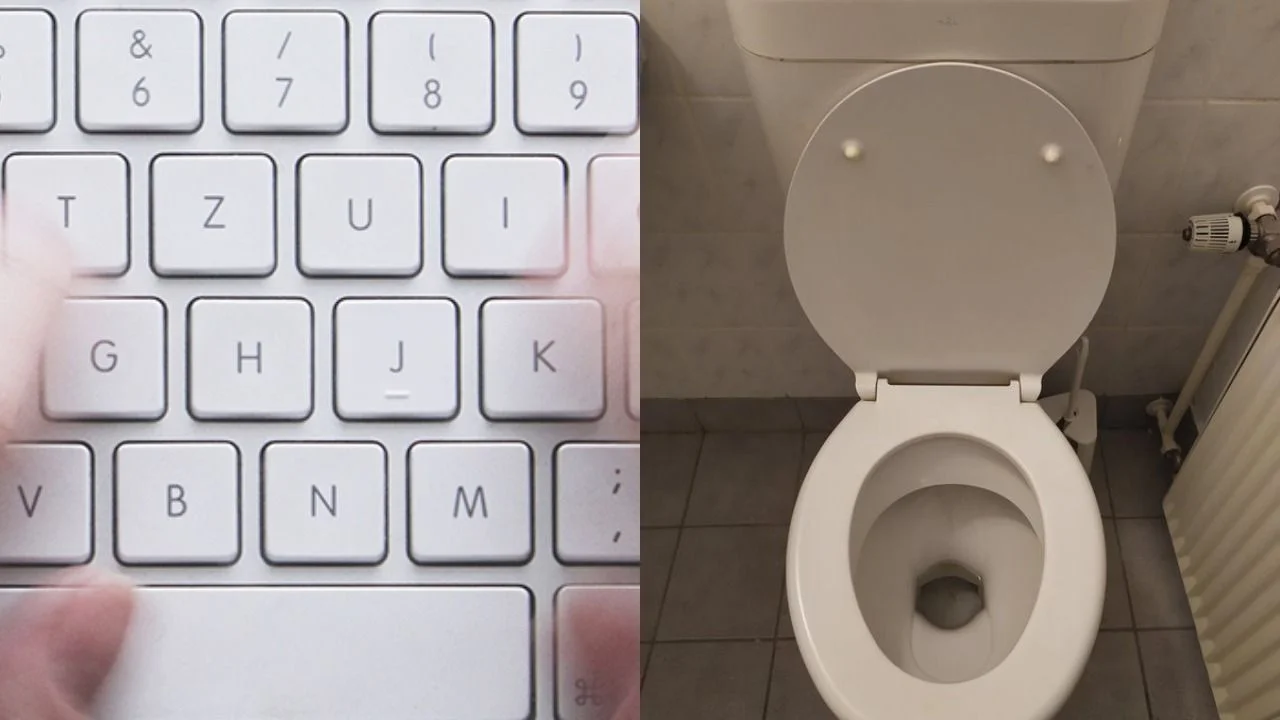Teclado e inodoro