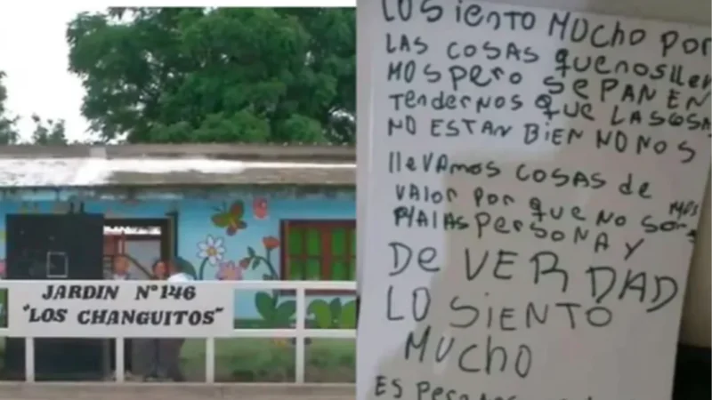 Insólito robo en jardìn de infantes de Santiago del Estero.