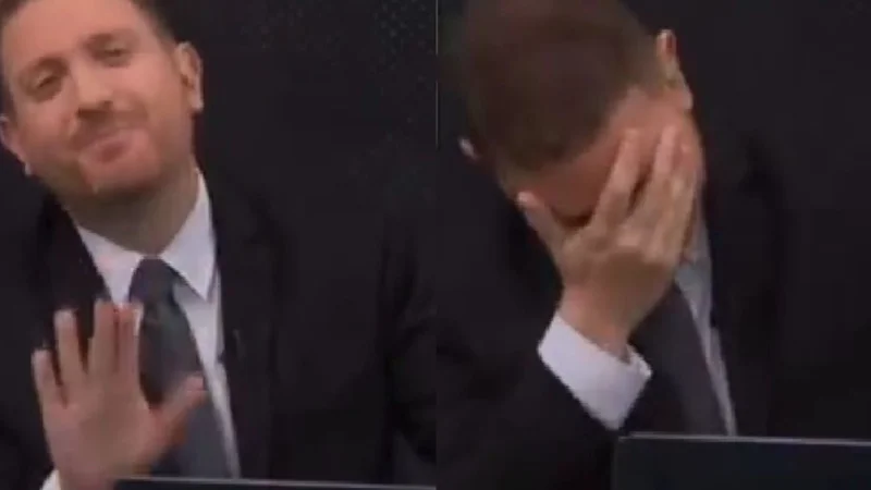Jonatan Viale incómodo en TN. Imitación de Ariel Tarico en TN