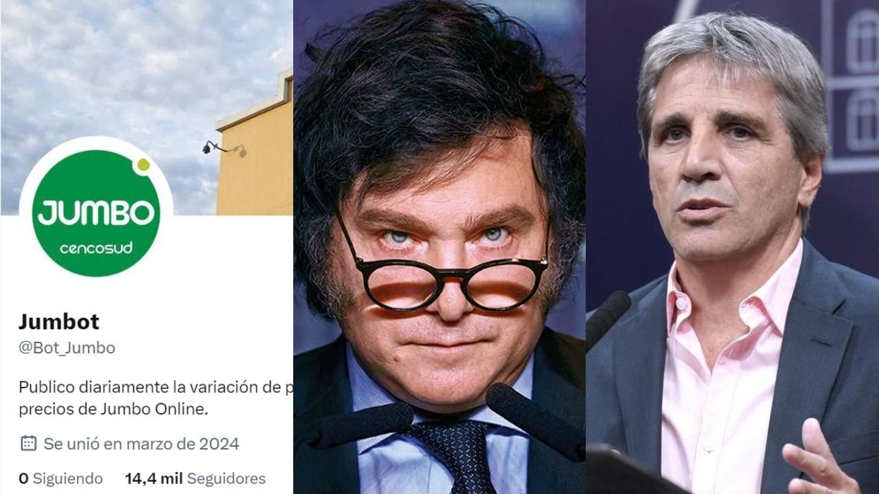 Jumbobot, Javier Milei y Luis Caputo