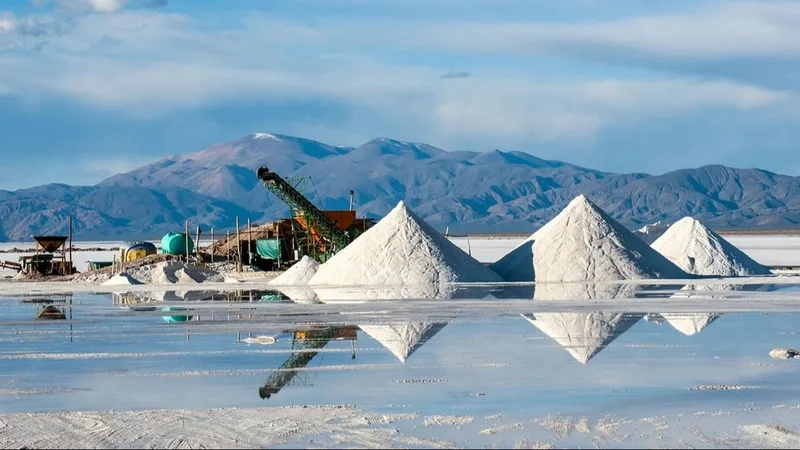 Fotografía de la extracción de litio en el norte argentino 