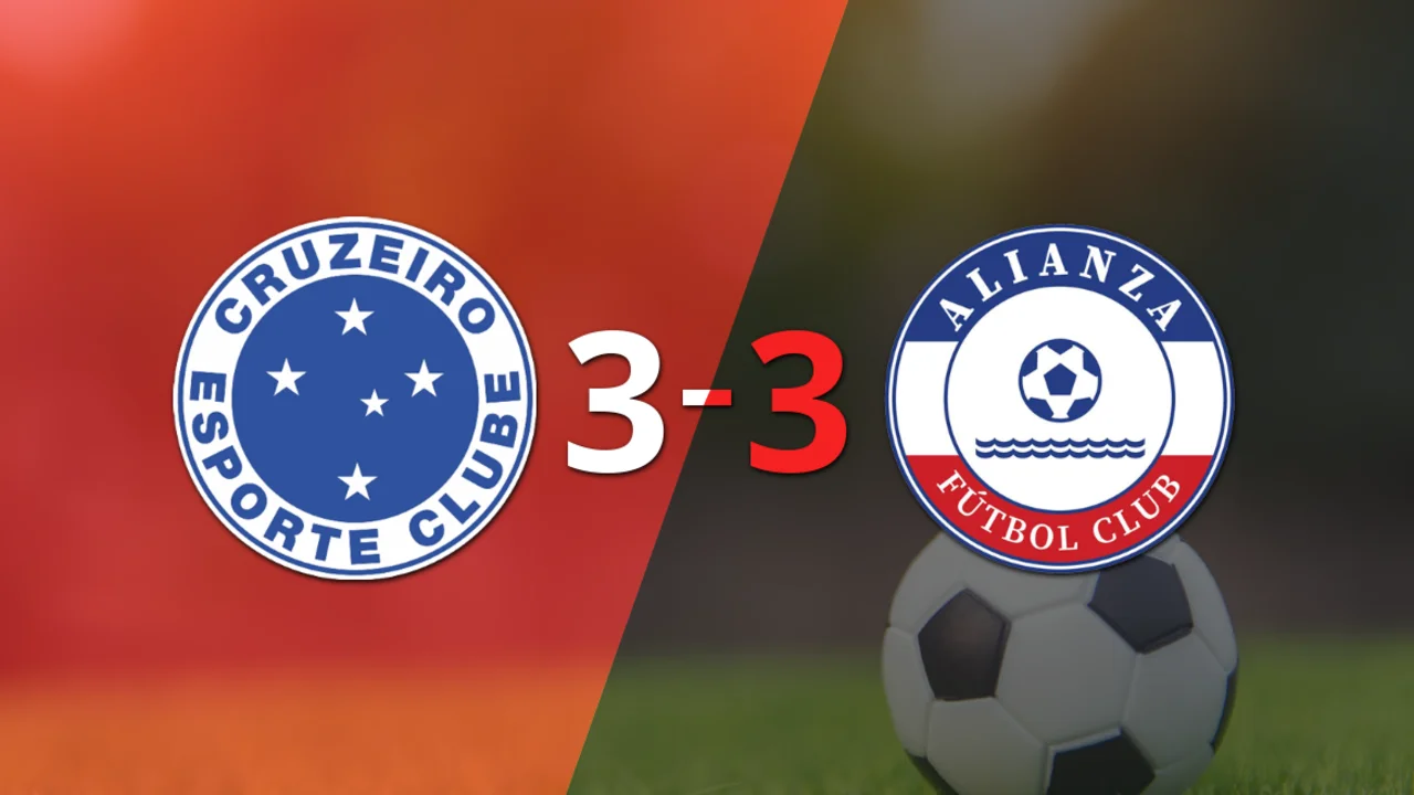 Alianza FC empata ante Cruzeiro pese al doblete de Emerson Batalla