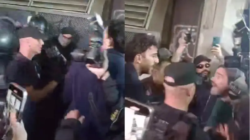La policía reprimió a despedidos, periodistas y diputados fuera del Congreso