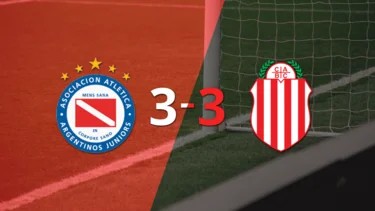 Argentinos Juniors y Barracas Central igualaron un encuentro lleno de goles en el Semillero del Mundo