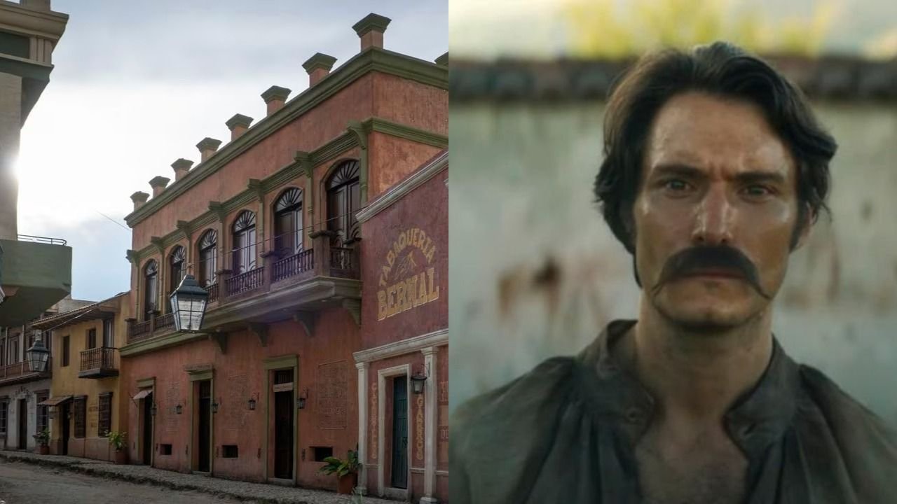 Set de Cien años de soledad y el protagonista de la serie de Netflix
