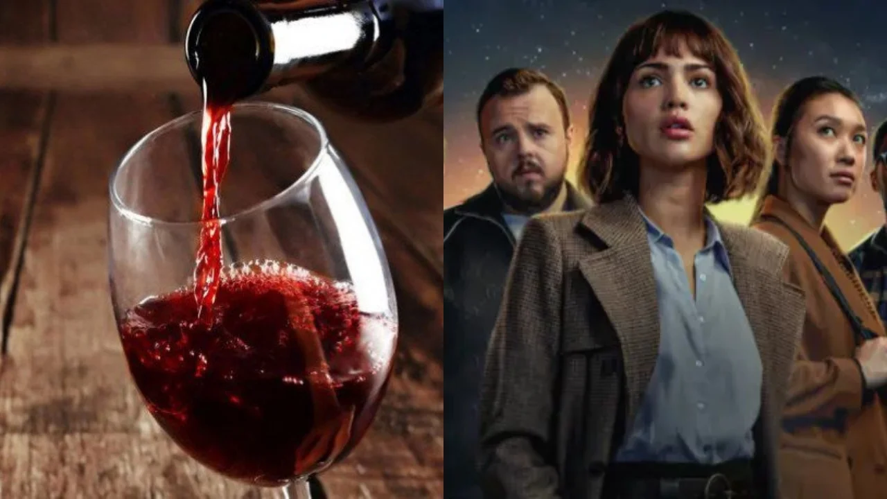 Una copa de vino y los protagonista de El problema de los tres cuerpos