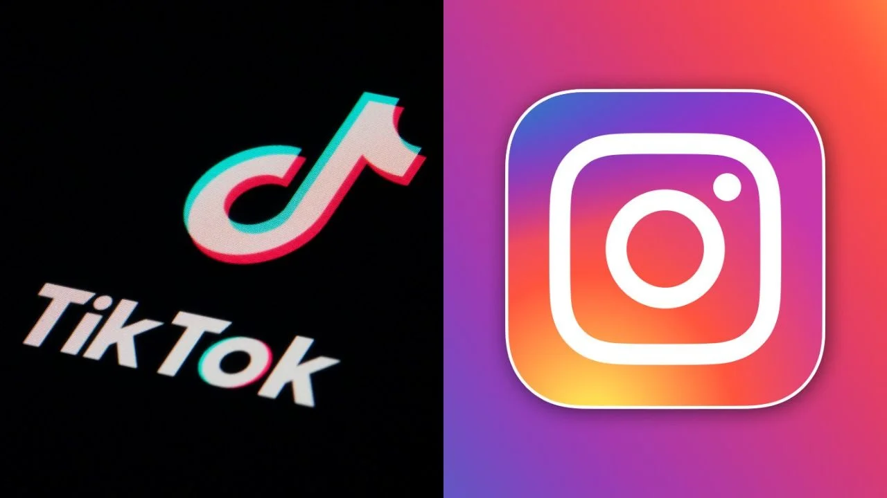 Logos de TikTok e Instagram