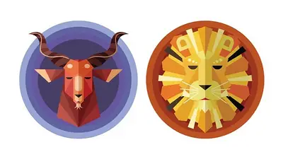 Imagen con los signos de Leo y Capricornio Imagen con los signos de Leo y Capricornio
