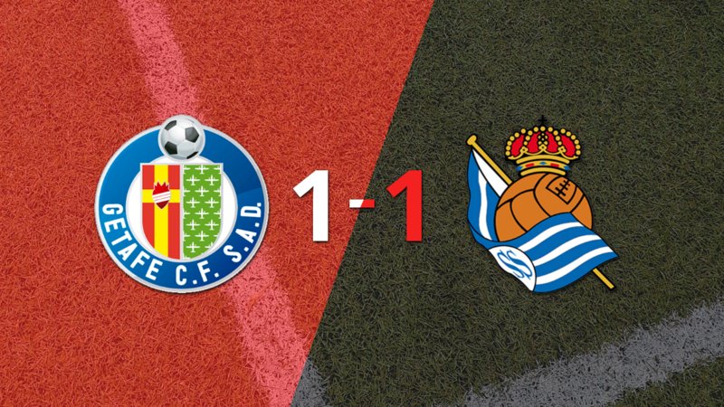 Getafe no pudo en casa ante Real Sociedad y empataron 1-1 