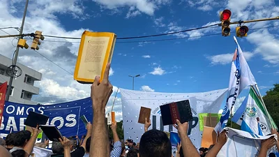 Sin el acompañamiento del rector, la UNaF se sumó a la defensa de la Universidad Pública Sin el acompañamiento del rector, la UNaF se sumó a la defensa de la Universidad Pública