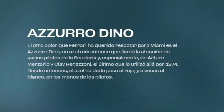 Azzurro Dino Fórmula 1 F1 Ferrari