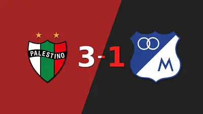 Felipe Chamorro marca un doblete en la victoria 3-1 de Palestino ante Millonarios Felipe Chamorro marca un doblete en la victoria 3-1 de Palestino ante Millonarios