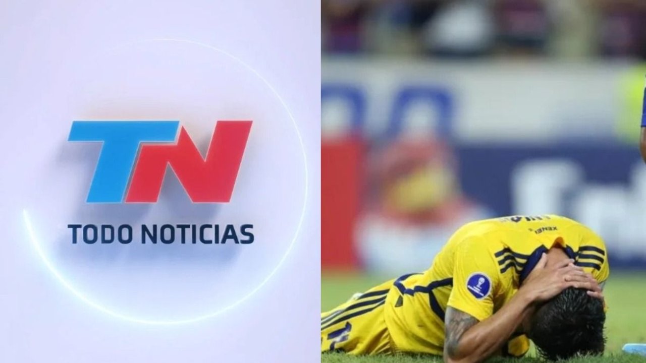 Blooper de TN. Zócalo de TN contra Boca que perdió en Brasil