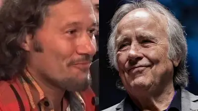 Diego Torres emocionado. Diego Torres y Joan Manuel Serrat Diego Torres emocionado. Diego Torres y Joan Manuel Serrat