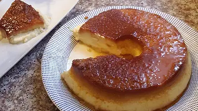 Budin de pan con flan Budin de pan con flan