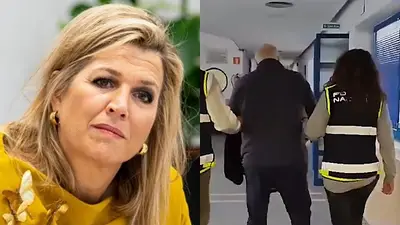 Máxima Zorreguieta y el momento de la detención de Karim Bouyakhrichan Máxima Zorreguieta y el momento de la detención de Karim Bouyakhrichan