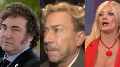 Aníbal Pachano, Javier Milei y Yuyito González Aníbal Pachano, Javier Milei y Yuyito González