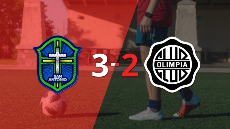 Con un gol agónico, San Antonio Bulo Bulo se quedó con la victoria frente a Olimpia por 3 a 2