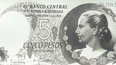 El billete de Eva que el golpe del '55 creyó destruir y apareció en el 2006
