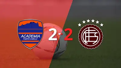 En un emocionante partido, Puerto Cabello y Lanús empataron 2-2 En un emocionante partido, Puerto Cabello y Lanús empataron 2-2