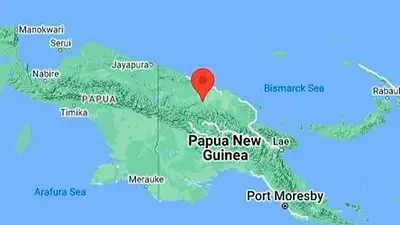 Un fuerte terremoto sacudió a la isla de Papúa Nueva Guinea Un fuerte terremoto sacudió a la isla de Papúa Nueva Guinea