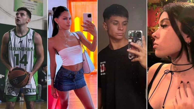 Cuatro de las cinco víctimas fatales: Jeremías Méndez, Victoria Rinaldo, Ramiro Garraza y Natanaela Espinoza