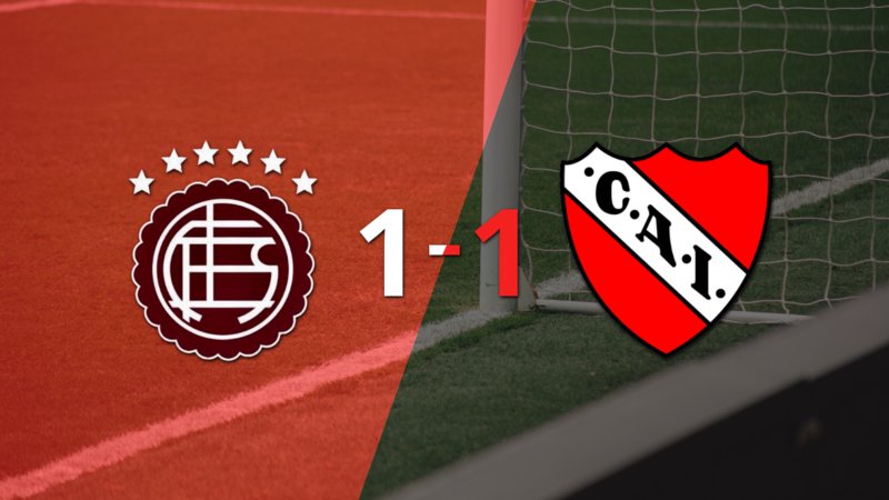 Lanús logró sacar el empate de local frente a Independiente