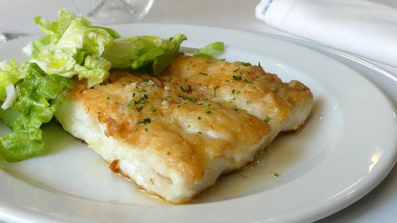 Pescado, plato de merluza
