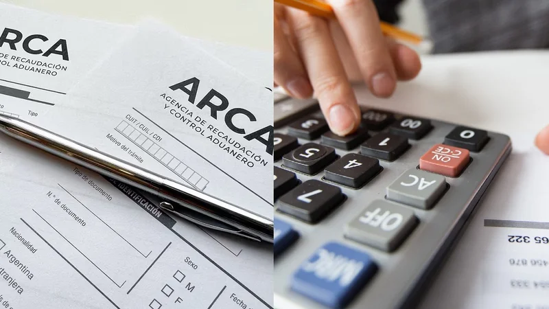 Logo de ARCA y calculadora