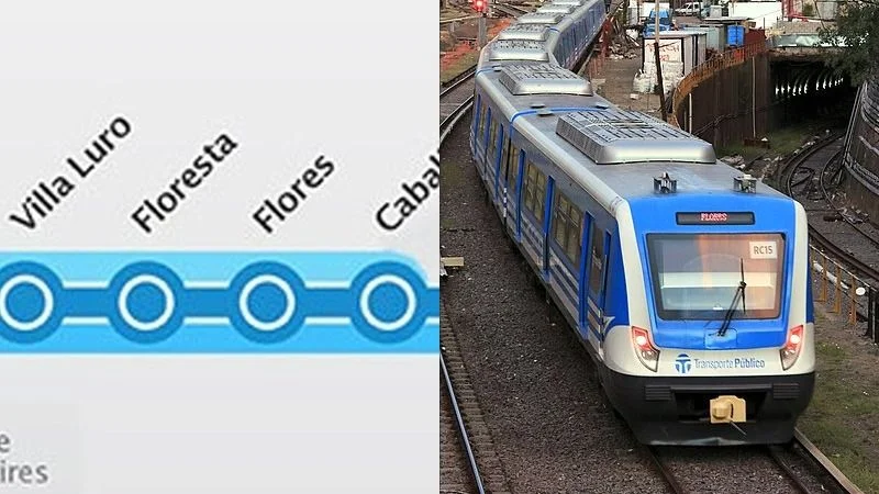 Tren Sarmiento cambia histórico recorrido Argentina