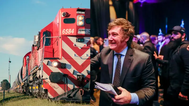 Tren y Javier Milei