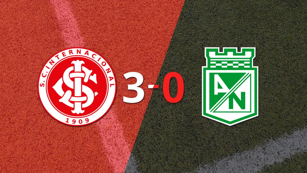 Internacional aplastó a At. Nacional con hat-trick de Alan Patrick