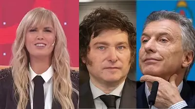 Viviana Canosa Milei y Macri. Viviana Canosa Milei y Macri.