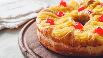 Rosca de pascua con aceite. Rosca de pascua con aceite.