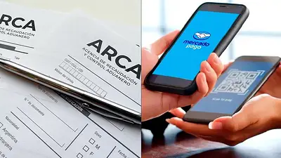 Planillas de ARCA y billeteras virtuales en un celular. Planillas de ARCA y billeteras virtuales en un celular.