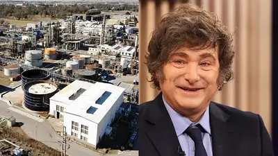 Planta de Atanor y Javier Milei Planta de Atanor y Javier Milei