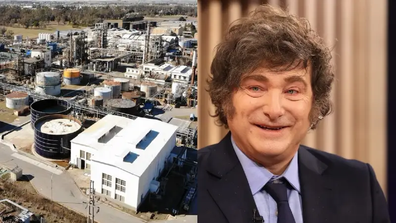 Planta de Atanor y Javier Milei
