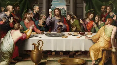 La última cena, según la Biblia. La última cena, según la Biblia.