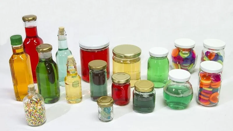 vidrio, cocina, frascos, 