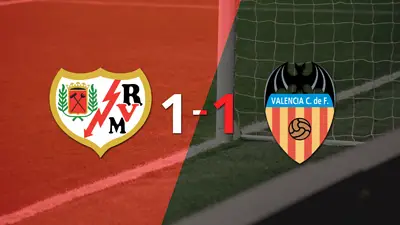 Rayo Vallecano logró sacar el empate de local frente a Valencia Rayo Vallecano logró sacar el empate de local frente a Valencia