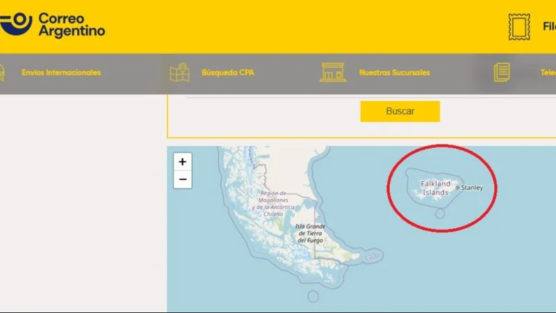 Otro gesto contra las Malvinas: Correo Argentino las llama "Falklands"