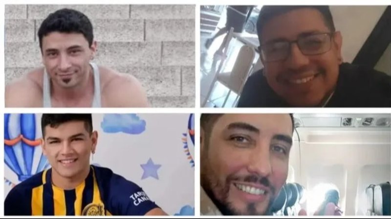 Marcos Daloia, Diego Celentano, Bruno Bissalich, Héctor Figueroa, víctimas de los ataques narcos en Rosario. 
