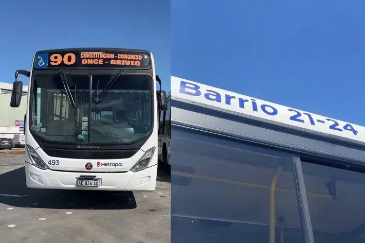 Recorrido de la línea 90 de colectivos