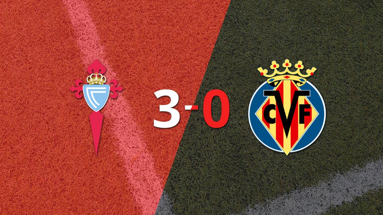 Celta liquidó con una goleada a Villarreal por 3 a 0