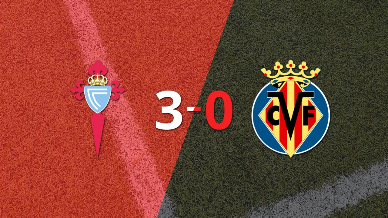 Celta liquidó con una goleada a Villarreal por 3 a 0