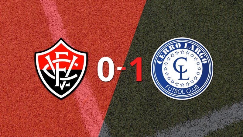 Cerro Largo ganó por 1-0 a Vitória con el gol de Facundo Peraza